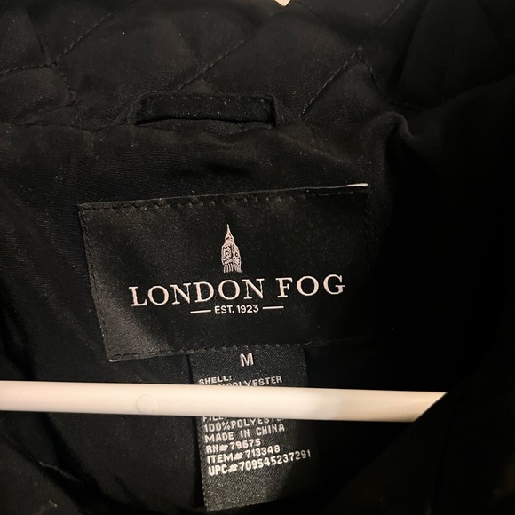 London Fog Quilted Black Jacket - Picture 2 of 10